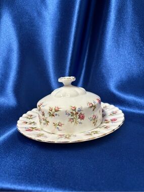 Vintage Royal Albert Winsome Covered Butter Dish-Made in England